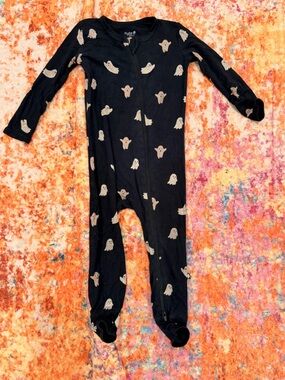 Kyte Baby Ghost Boo Print Zipper Pajamas Bamboo Sleeper Size 3T